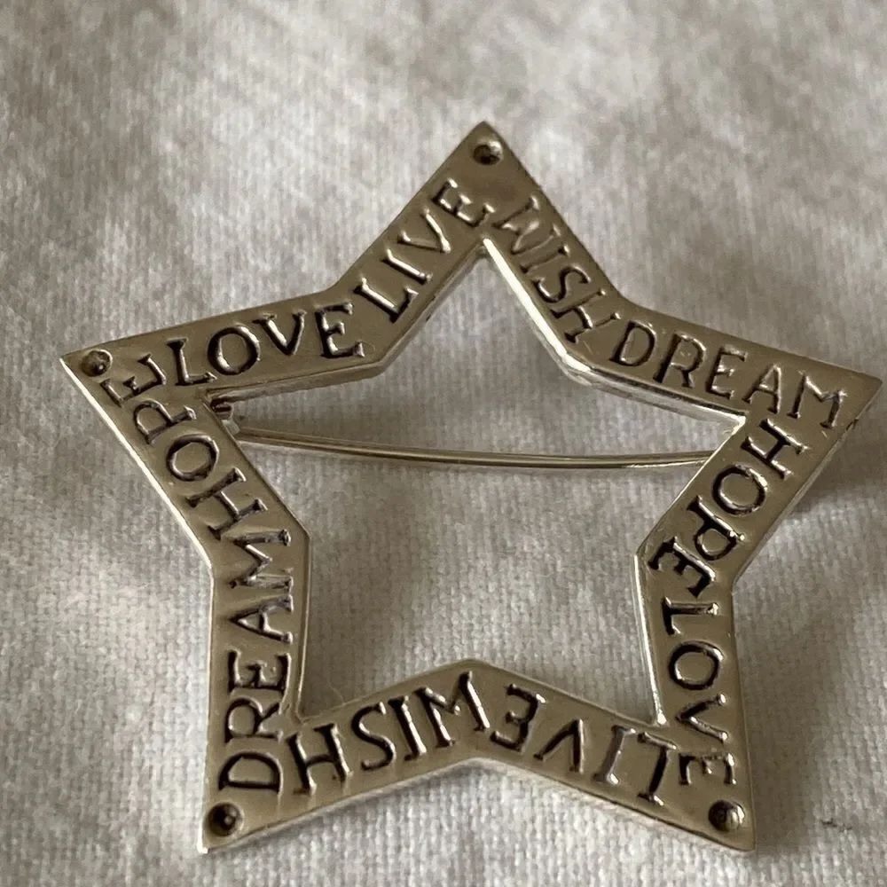 Sterling silver words of wisdom pin